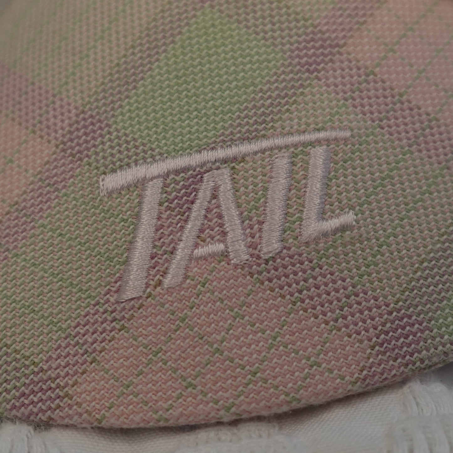 Vintage Pink & Green Gingham Visor