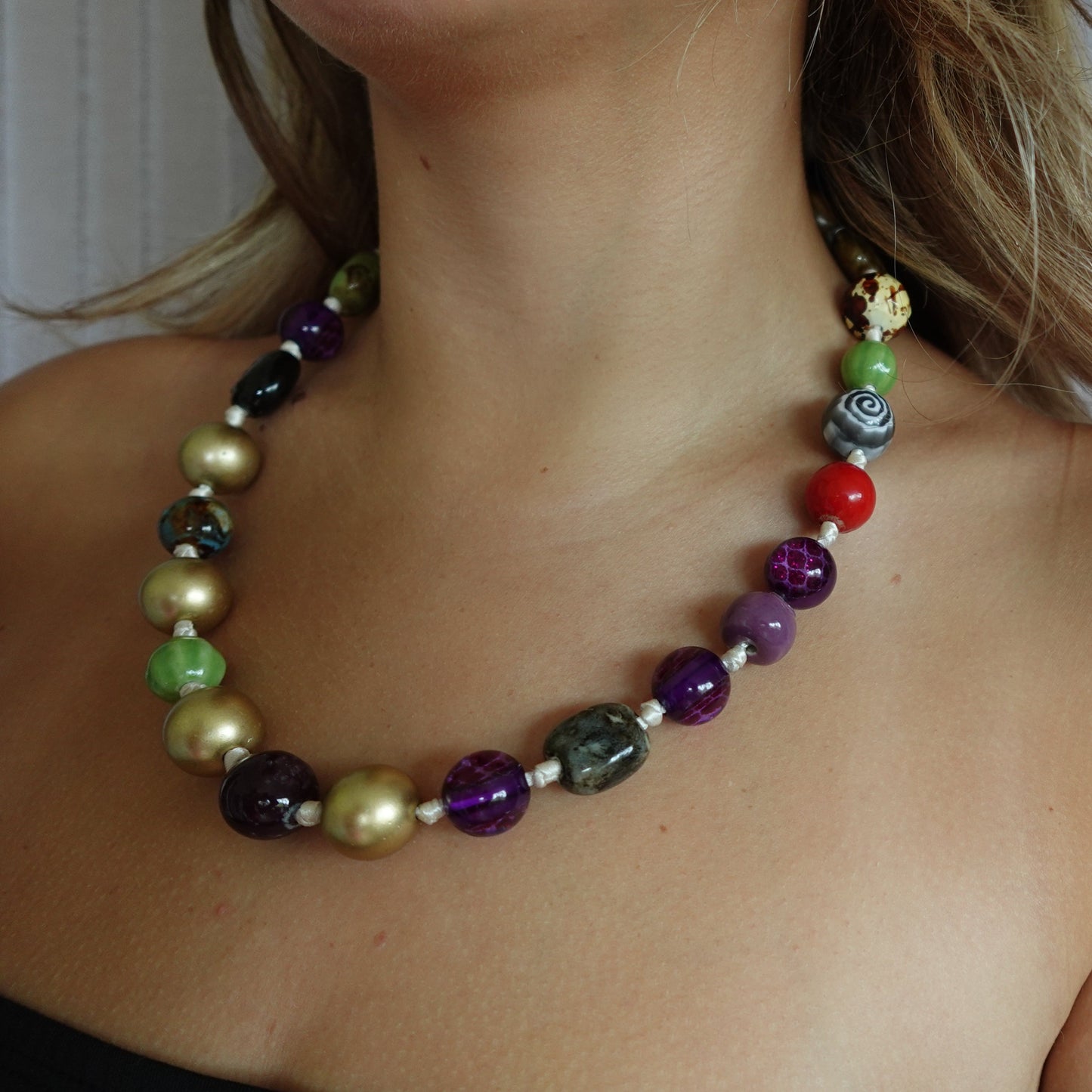 Vintage Funky Bead Necklace