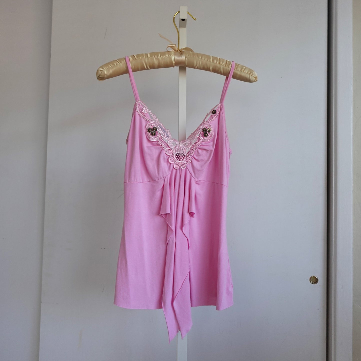 Y2K Euro Pink Embellished Tank