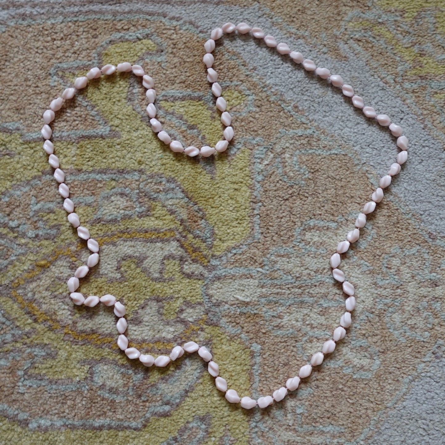 Vintage Pink Bead Necklace