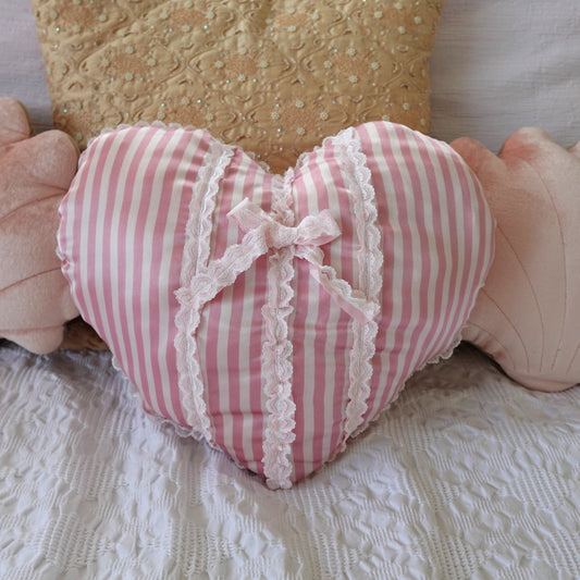 Tashtastic Decorative Satin Heart Pillow