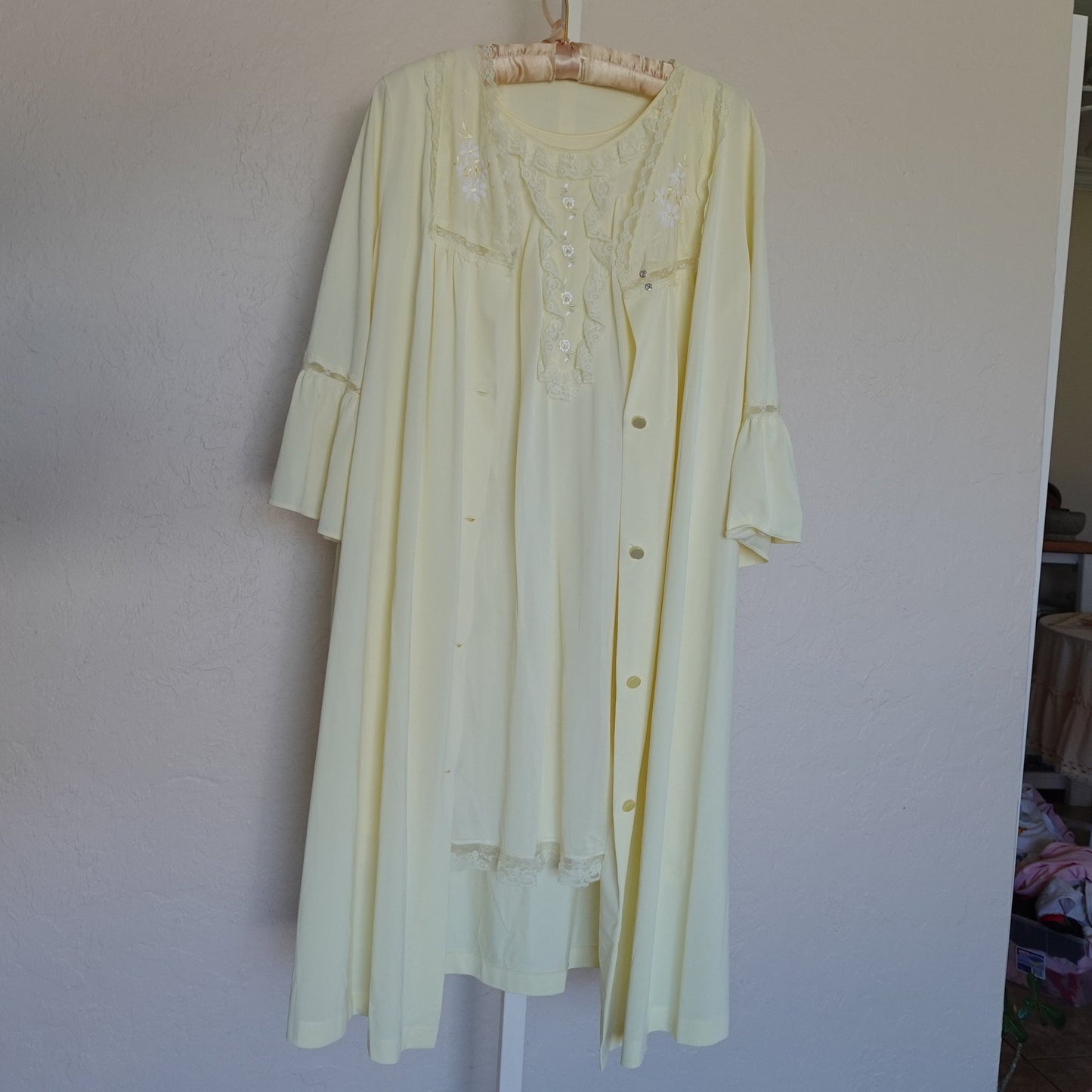 Vintage Buttercup Mini Dress & Robe