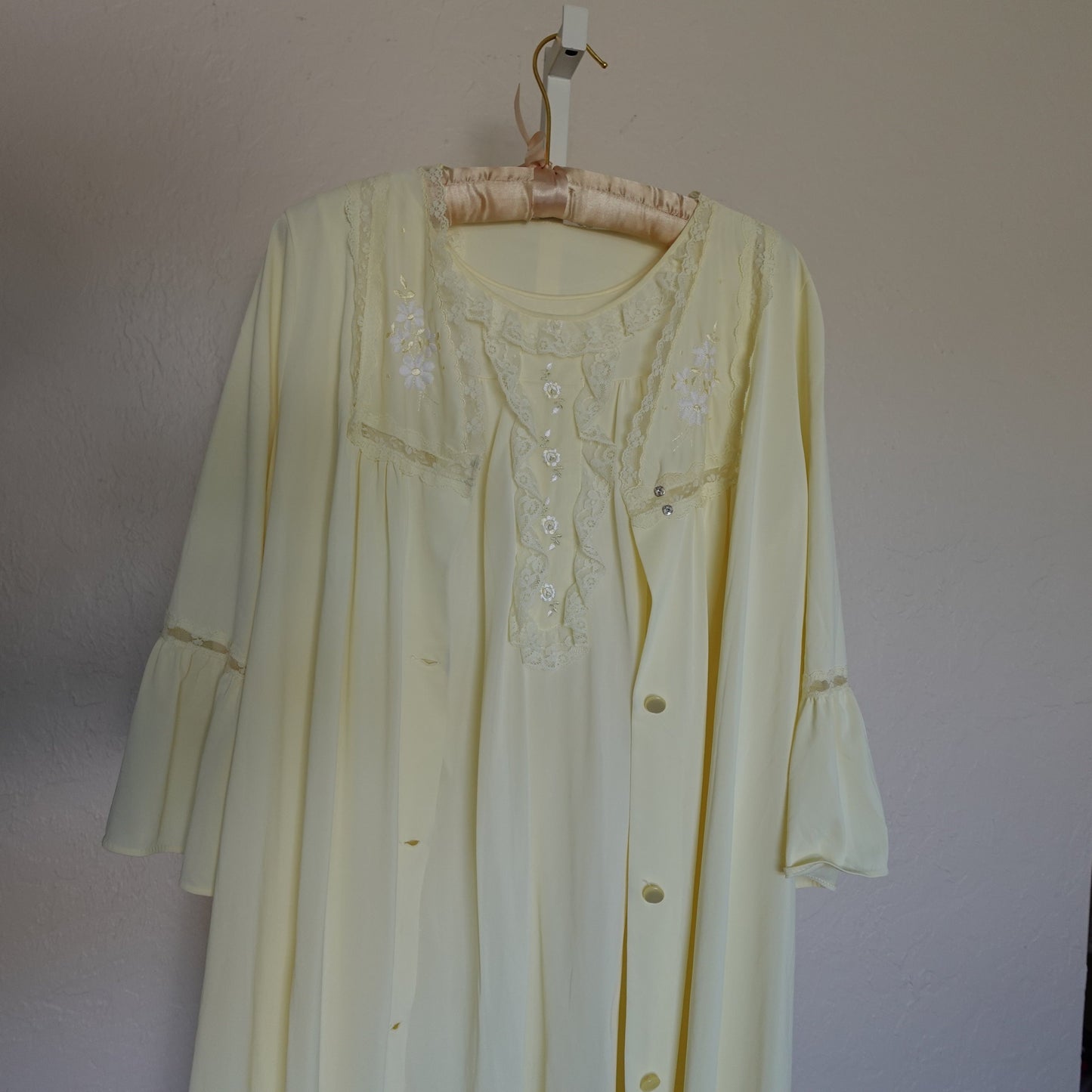 Vintage Buttercup Mini Dress & Robe