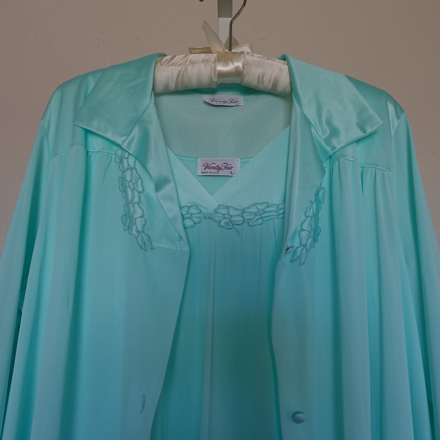 Deadstock Vintage Turquoise Maxi Dress & Robe