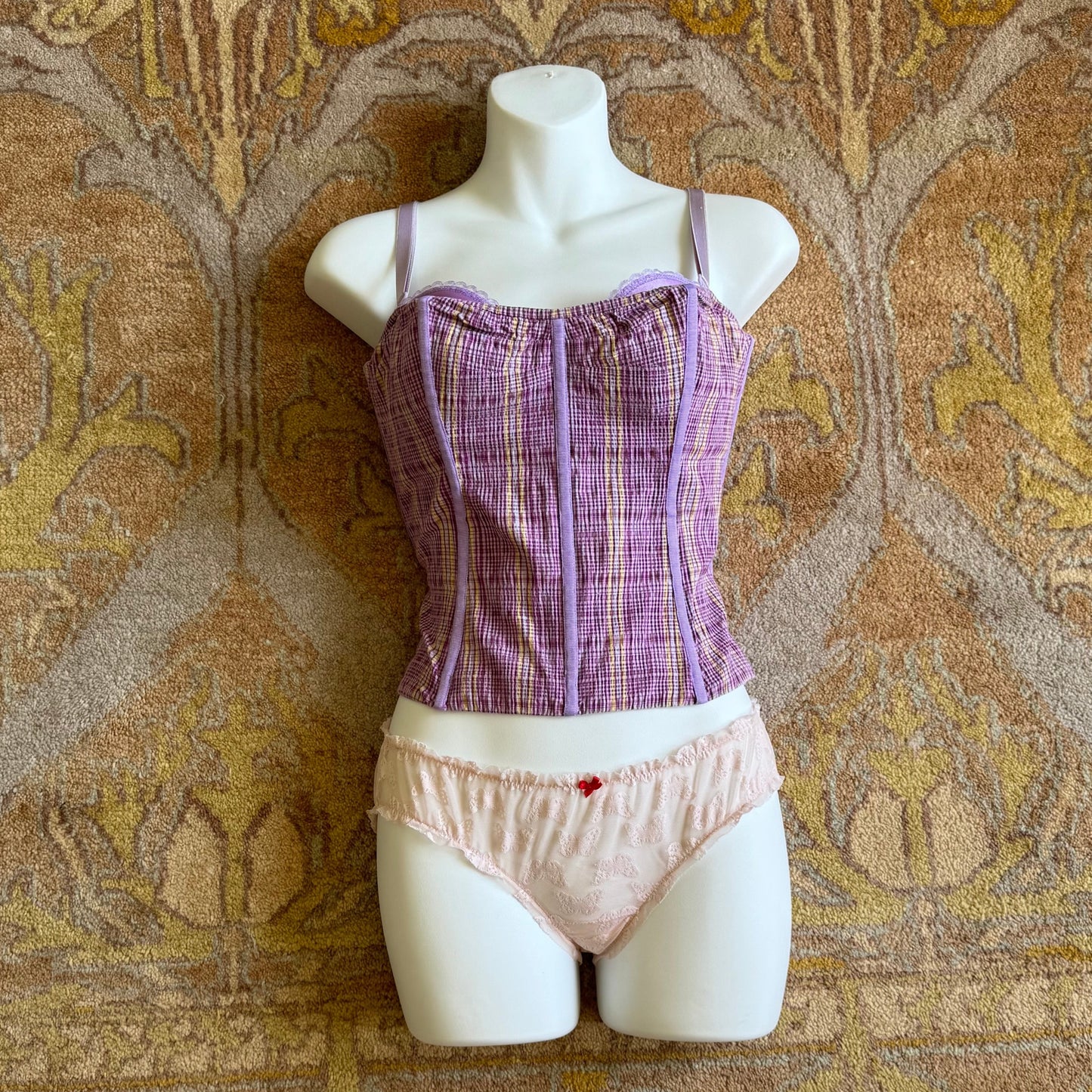 2001 Victoria's Secret Gingham Corset Top